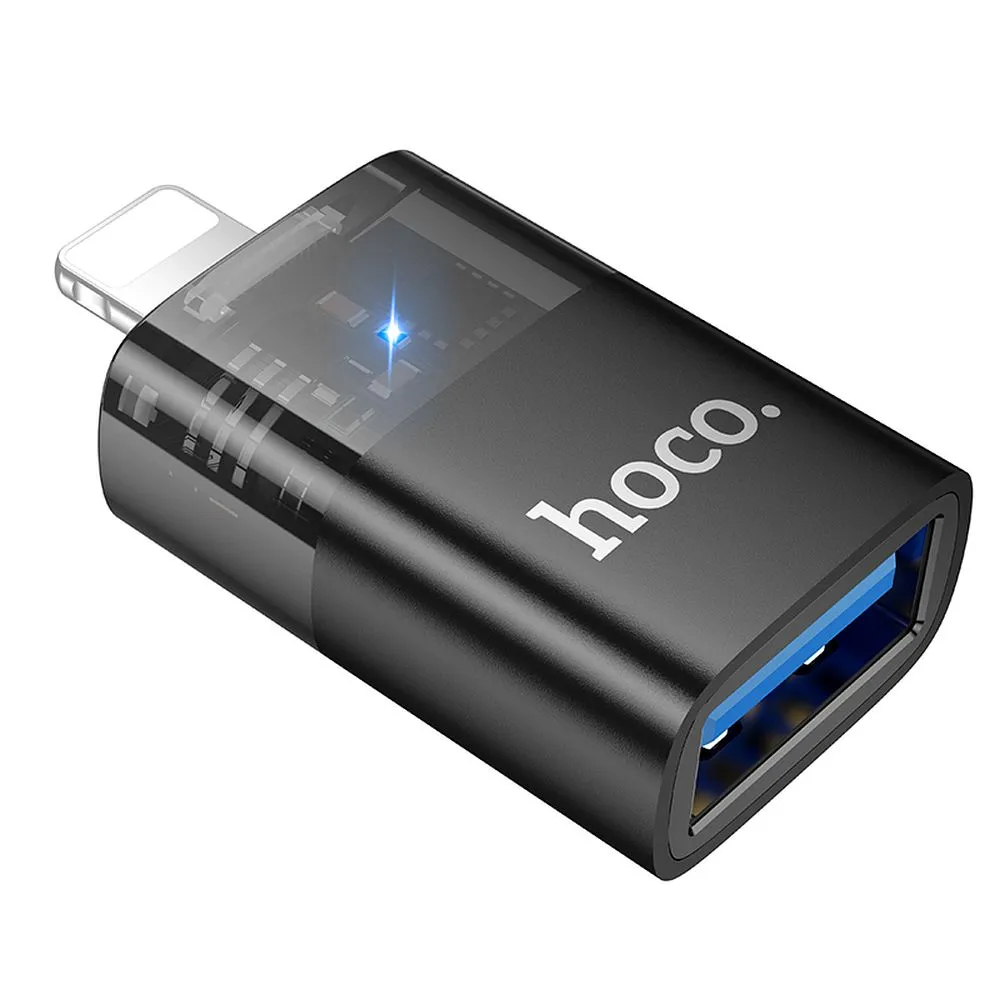 OTG Lightning-adapter - USB-A HOCO UA36, Svart