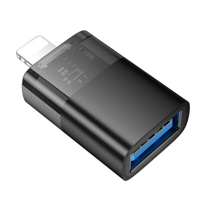 OTG Lightning-adapter - USB-A HOCO UA36, Svart