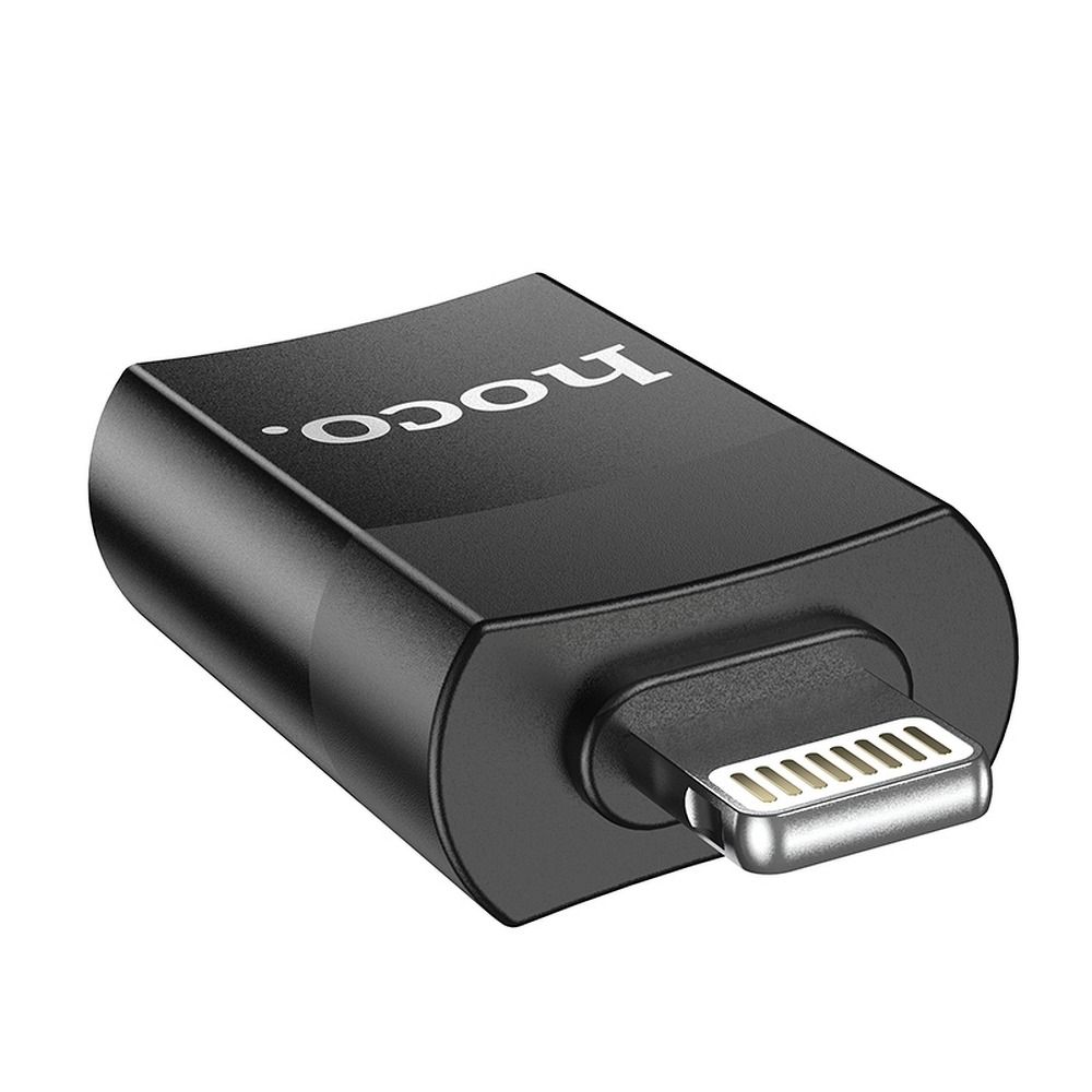OTG Lightning - USB-A HOCO UA17 adapter, Svart