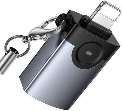 OTG Lightning-adapter - USB-A HOCO UA46, Grå