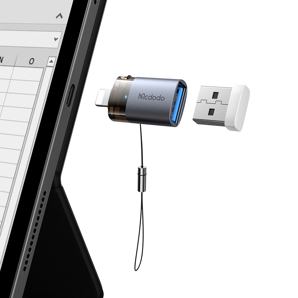 OTG Lightning - USB-A McDodo OT-7390 adapter, Svart