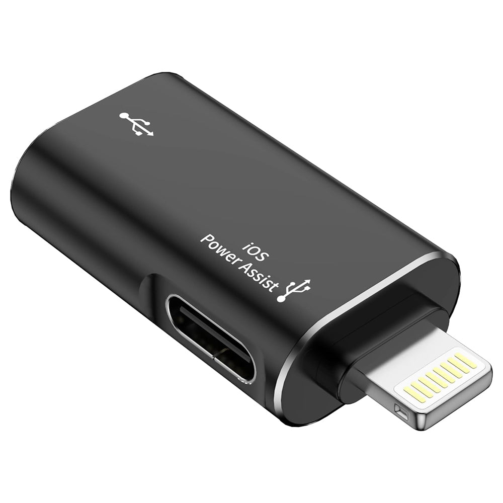 OTG Lightning - USB-A Techsuit A18 AluVoltX adapter, Svart