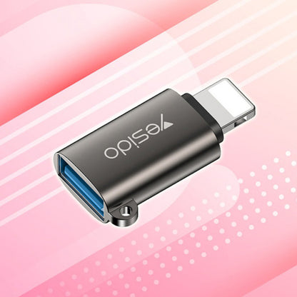 OTG Lightning - USB-A Yesido GS14-adapter, Svart