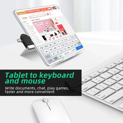 OTG-adapter microUSB / USB-C - USB-A Techsuit A16 TwoVoltX, Svart