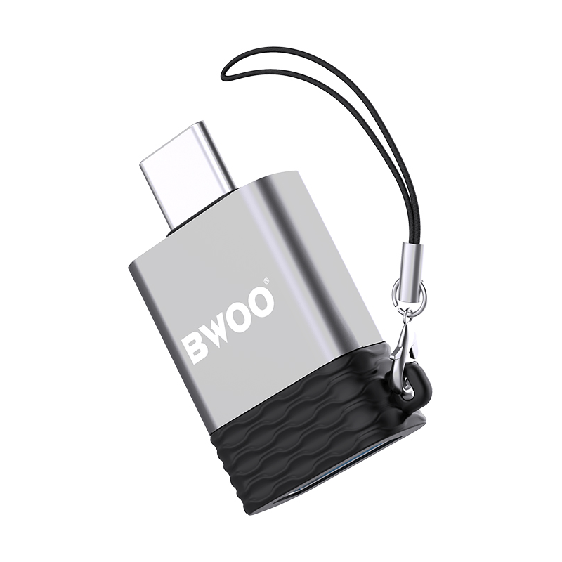 OTG-adapter USB-A - USB-C BWOO BZ-35, Grå