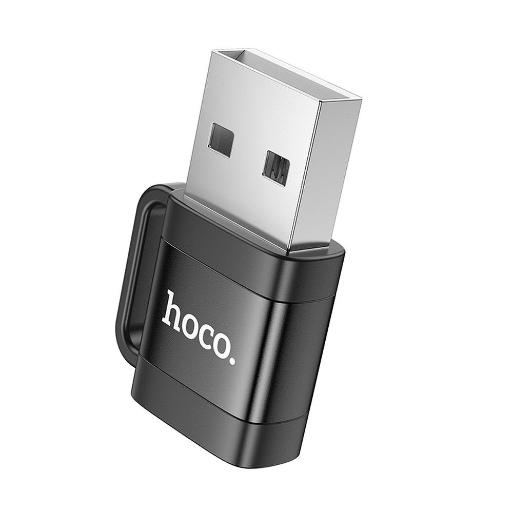 USB-C - USB-A Data og Ladeadapter HOCO UA31D, Svart
