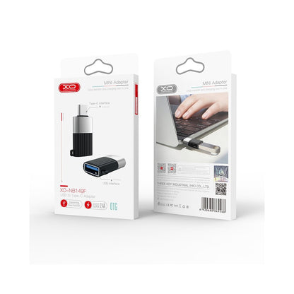 OTG-adapter USB-A - USB-C XO Design NB149-F, Svart