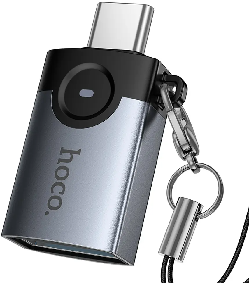 OTG-adapter USB-C - USB-A HOCO UA46C, Grå