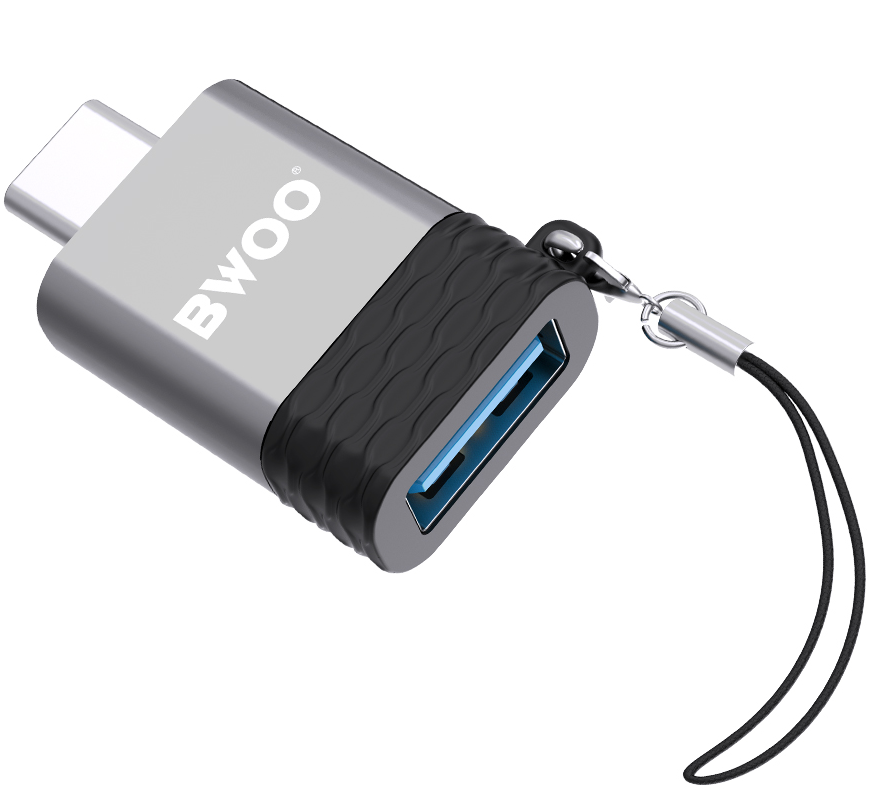OTG-adapter USB-A - USB-C BWOO BZ-35, Grå