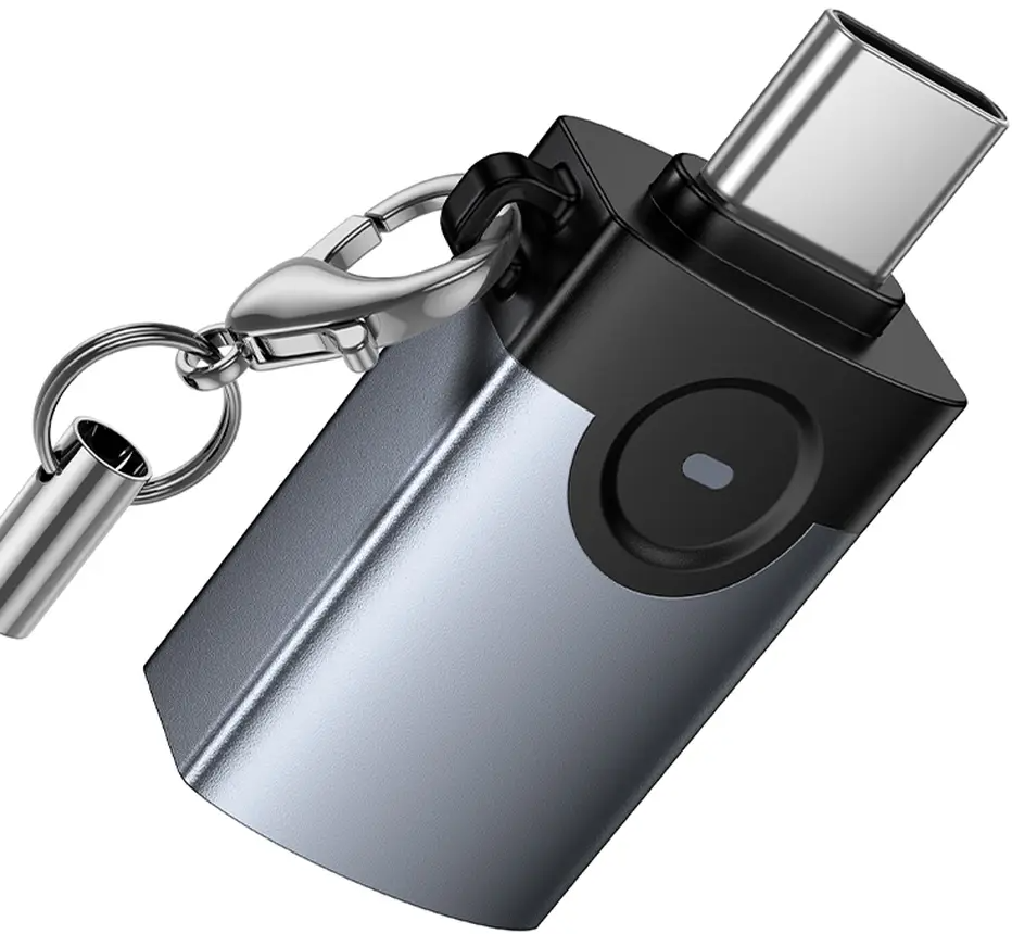 OTG-adapter USB-C - USB-A HOCO UA46C, Grå