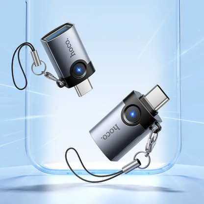 OTG-adapter USB-C - USB-A HOCO UA46C, Grå
