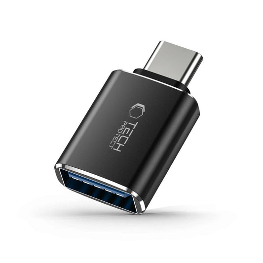 OTG-adapter USB-C - USB-A Tech-Protect Ultraboost, Svart