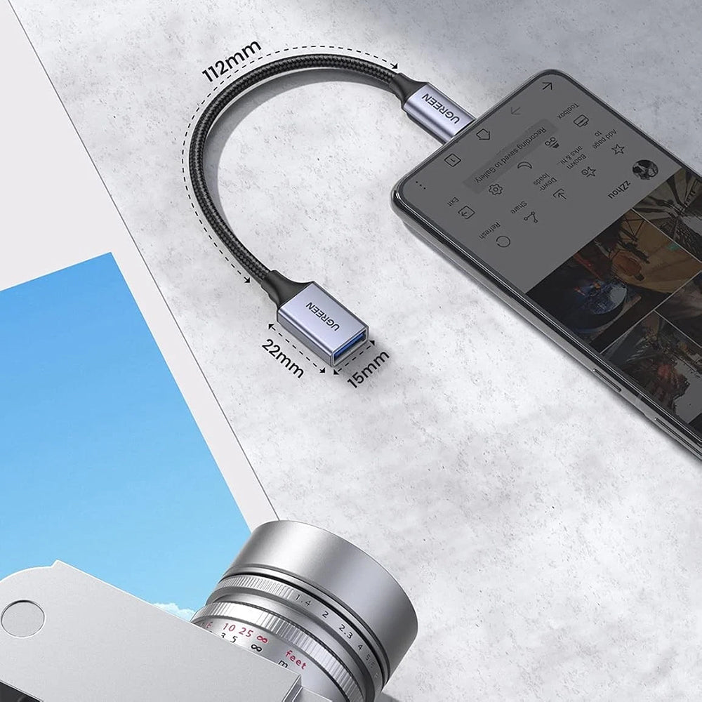 OTG-adapter USB-C - USB-A UGREEN US378 (70889), Grå