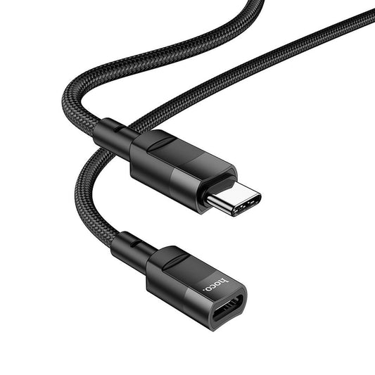USB-C data- og ladeadapter - USB-C HOCO U107, 1.2m, Svart