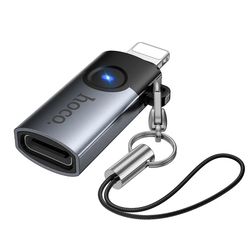 USB-C til Lightning data- og ladeadapter HOCO UA46A, grå