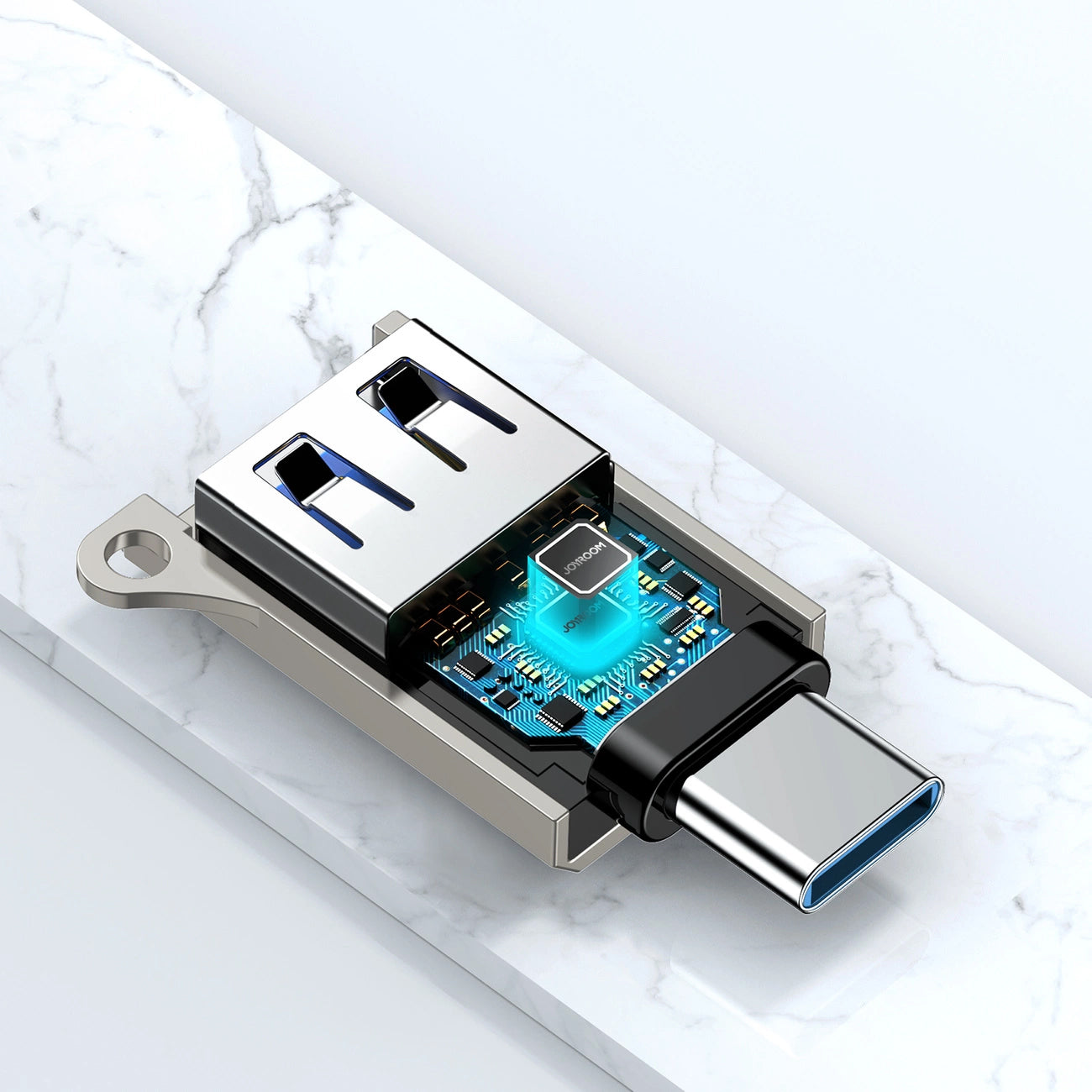 OTG-adapter USB-C - USB-A Joyroom S-H151, Sølv