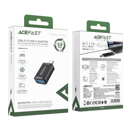 OTG-adapter USB-C - USB-A Acefast J1, Svart
