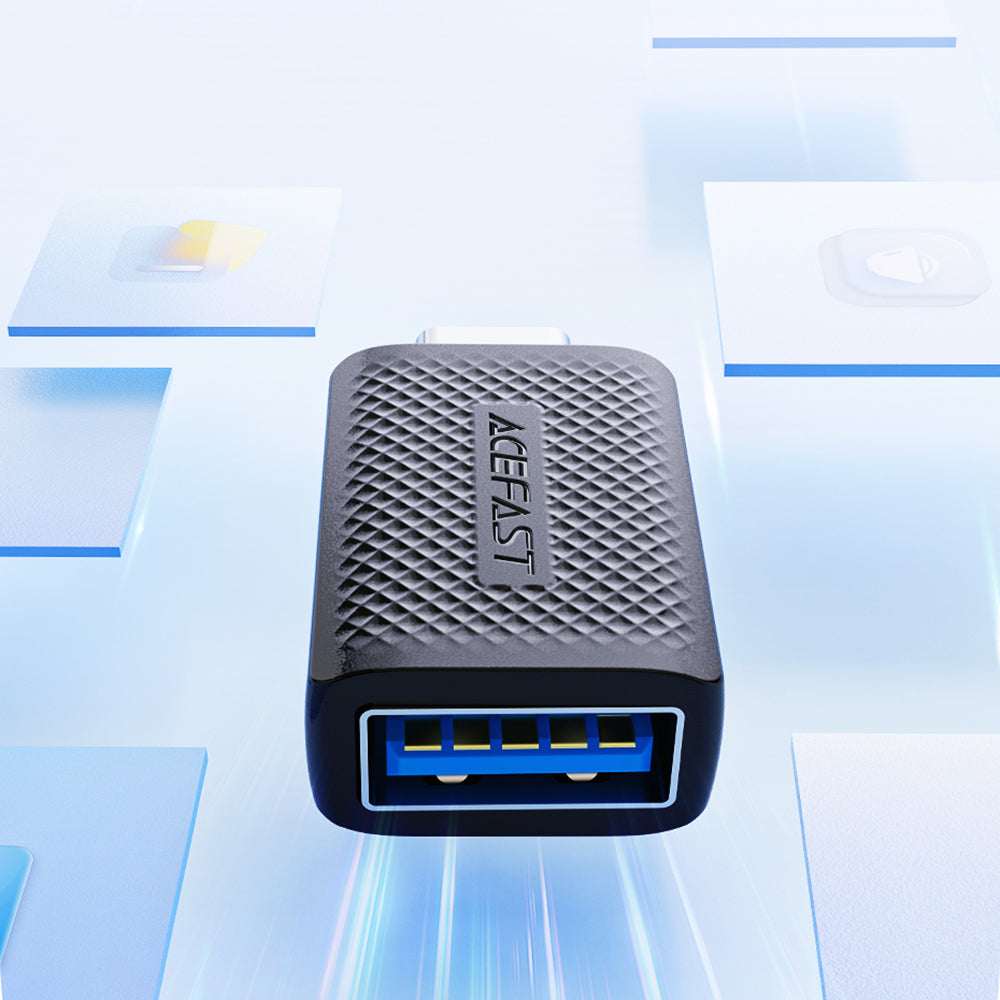 OTG-adapter USB-C - USB-A Acefast J1, Svart