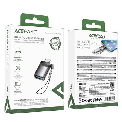 OTG-adapter USB-C - USB-A Acefast J7, Grå
