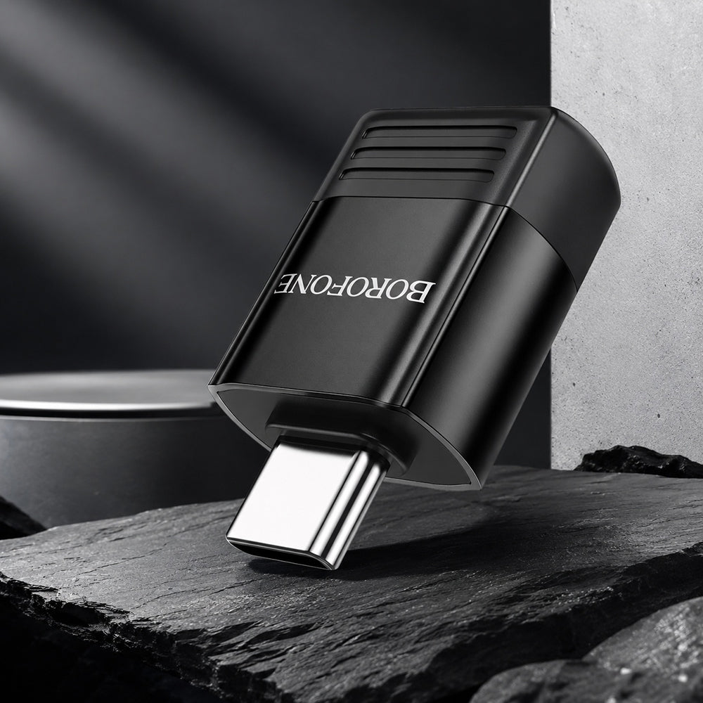 OTG-adapter USB-C - USB-A Borofone BV18, Svart