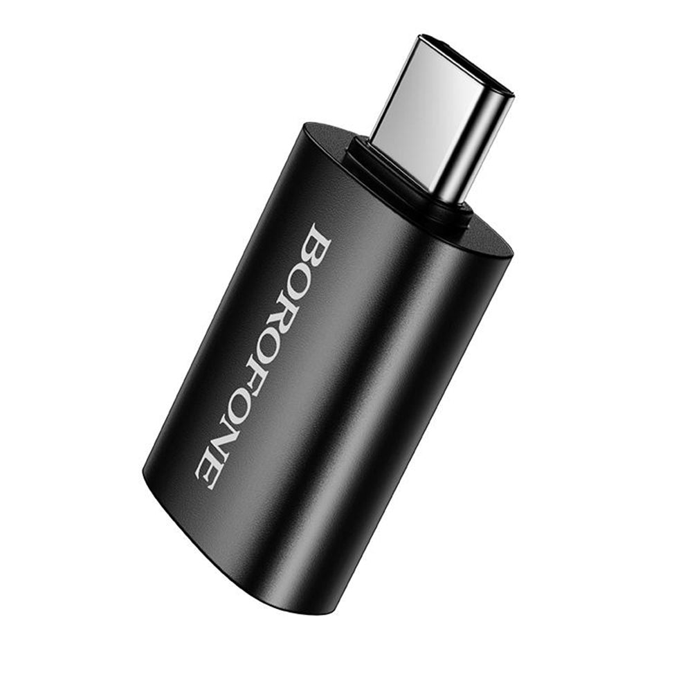 OTG-adapter USB-C - USB-A Borofone BV26C, svart