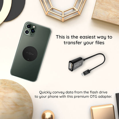 OTG-adapter USB-C - USB-A Fixed, Svart