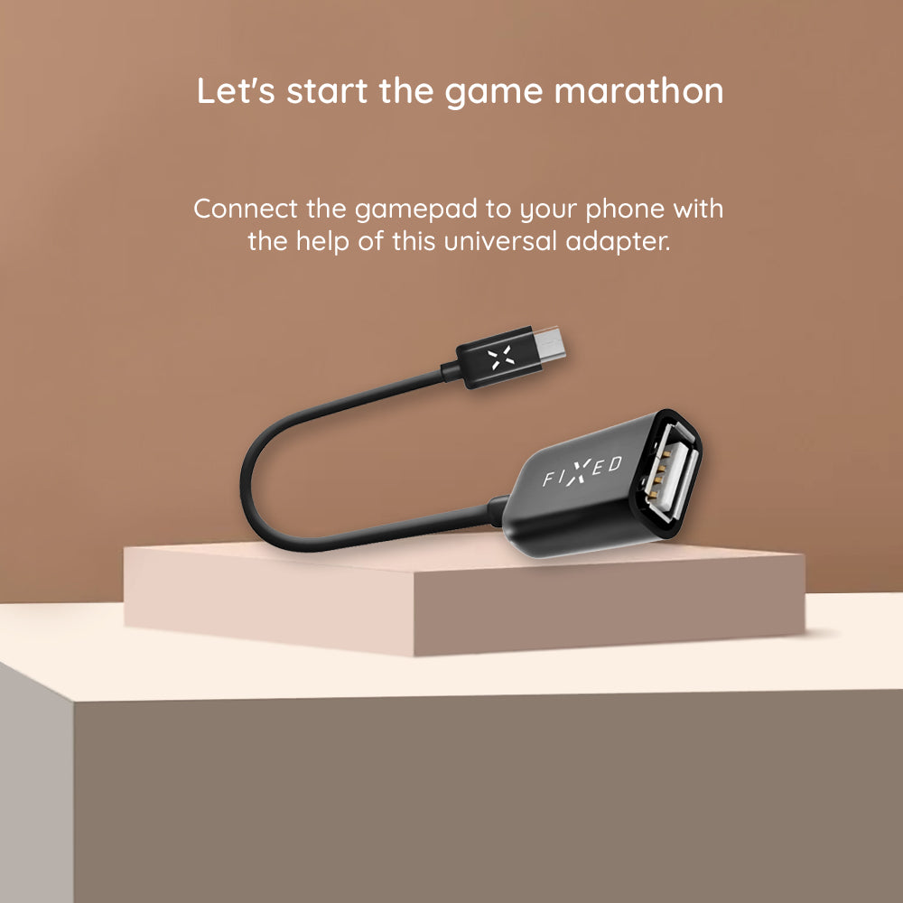 OTG-adapter USB-C - USB-A Fixed, Svart