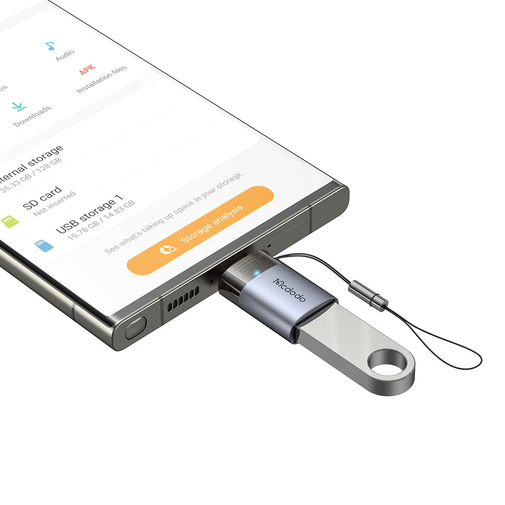 OTG-adapter USB-C - USB-A McDodo OT-7400, Svart