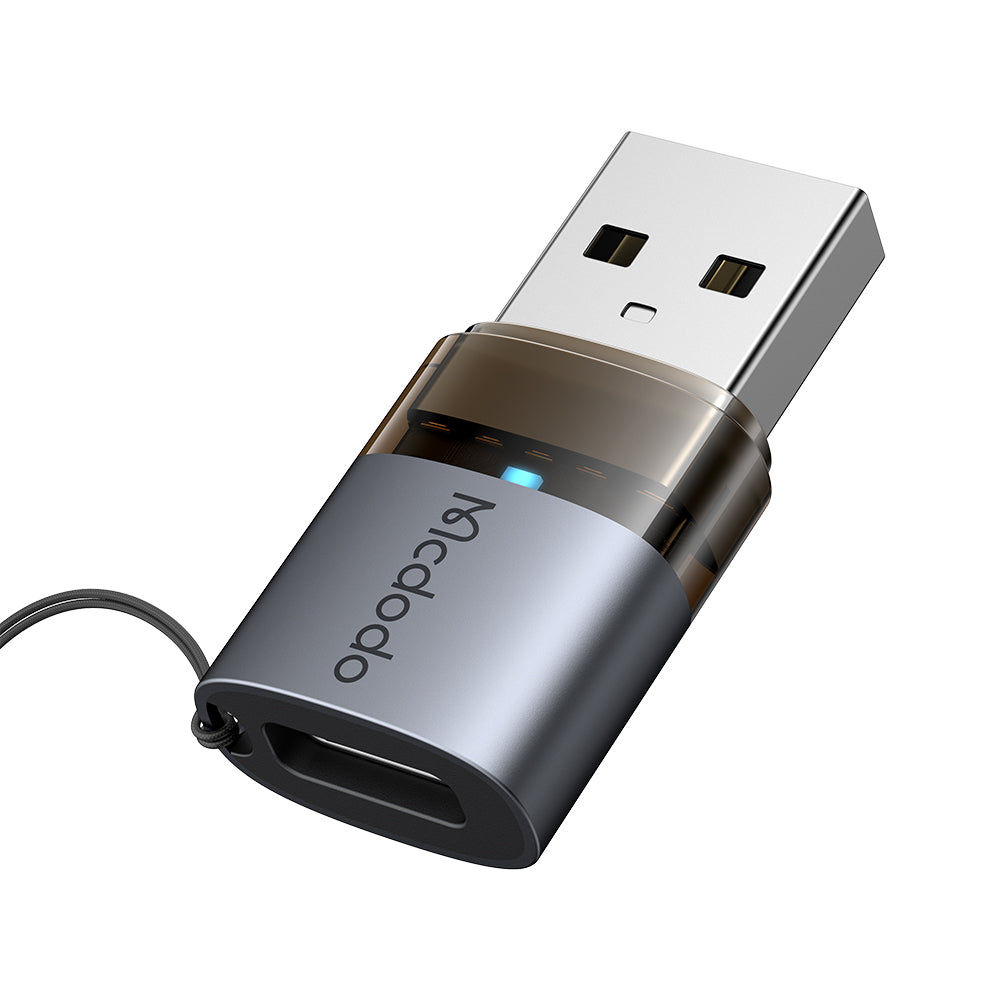 USB-C - USB-A McDodo OT-7580 Data- og Ladeadapter, Svart