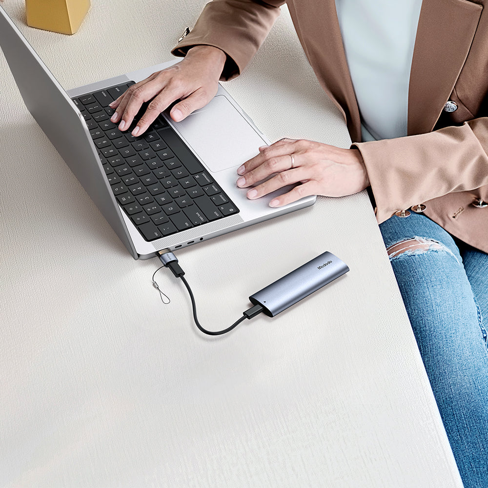 USB-C - USB-A McDodo OT-7580 Data- og Ladeadapter, Svart