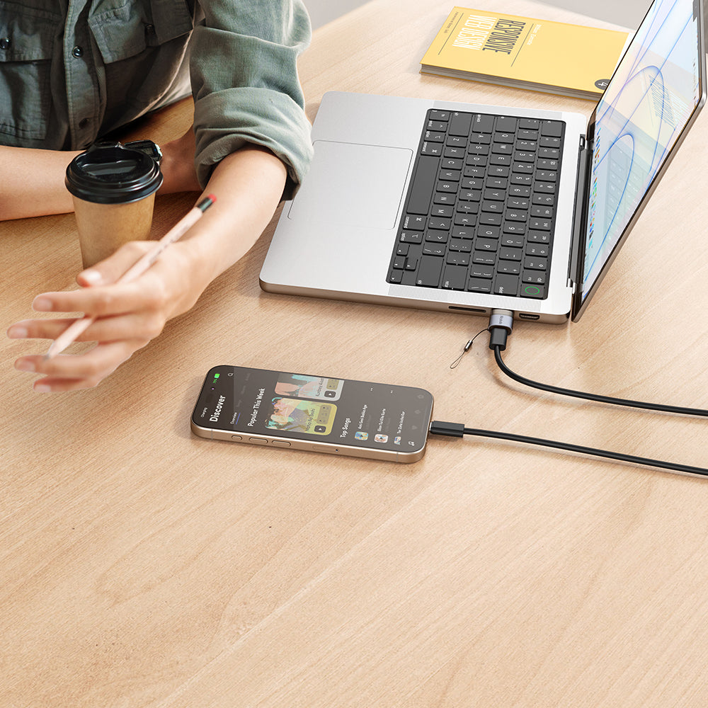 USB-C - USB-A McDodo OT-7580 Data- og Ladeadapter, Svart