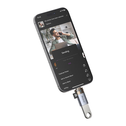 Kortleser USB-C McDodo OT-7600, USB-A (OTG) - microSD, Svart