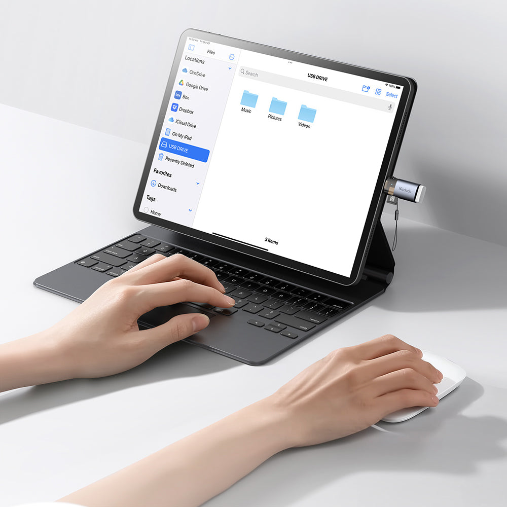 Kortleser USB-C McDodo OT-7600, USB-A (OTG) - microSD, Svart