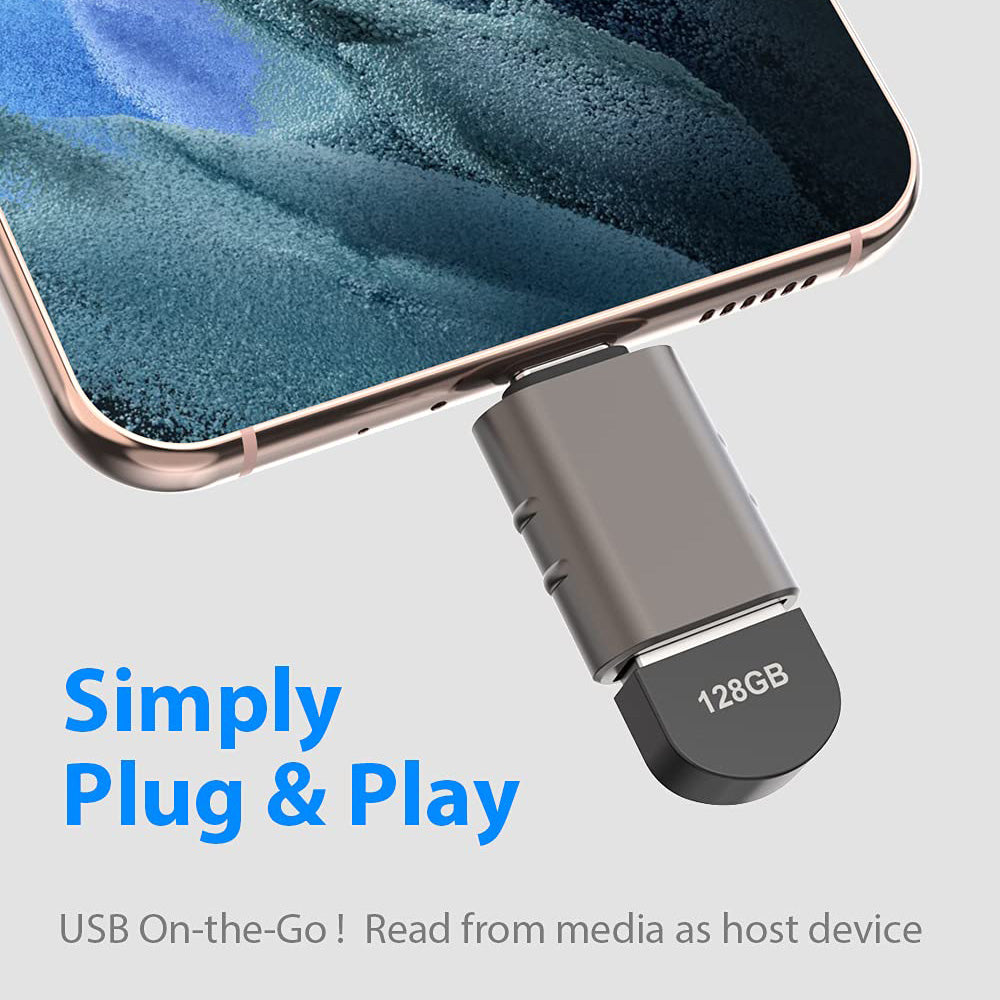 OTG-adapter USB-C - USB-A Techsuit A10 SlateVolt, Grå