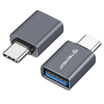 OTG-adapter USB-C - USB-A Techsuit A8 SlateVolt, Grå