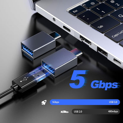 OTG-adapter USB-C - USB-A Techsuit A8 SlateVolt, Grå