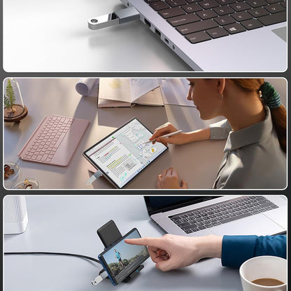 OTG-adapter USB-C - USB-A Techsuit A8 SlateVolt, Grå