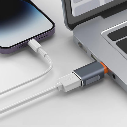 OTG-adapter USB-C - USB-A Techsuit A9 SlateVolt, Grå Oransje