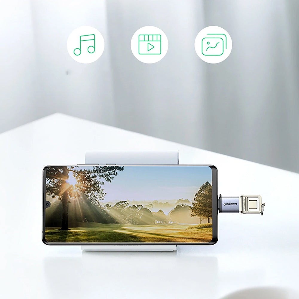 OTG-adapter USB-C - USB-A UGREEN US270 (50283), Grå