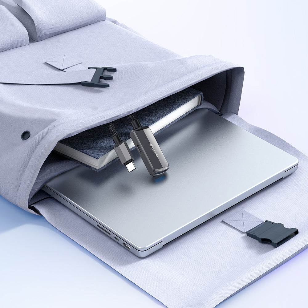 OTG-adapter USB-C - USB-A / USB-C McDodo CA-2830, Grå