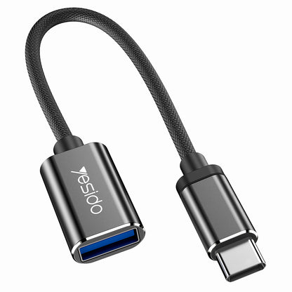 OTG-adapter USB-C - USB-A Yesido GS01, Svart