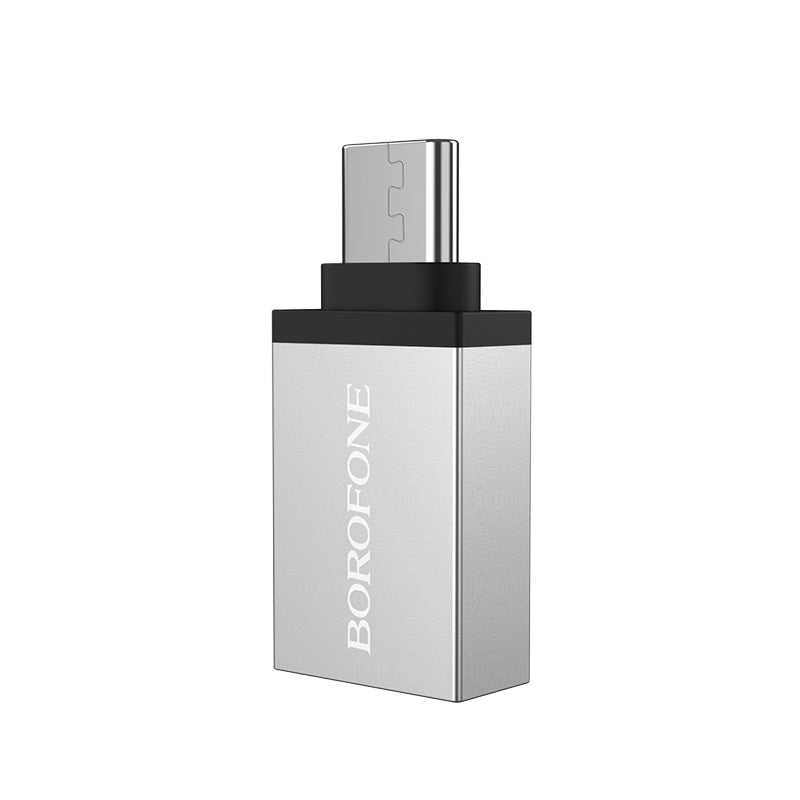 OTG-adapter USB-A - USB-C Borofone BV3, Sølv