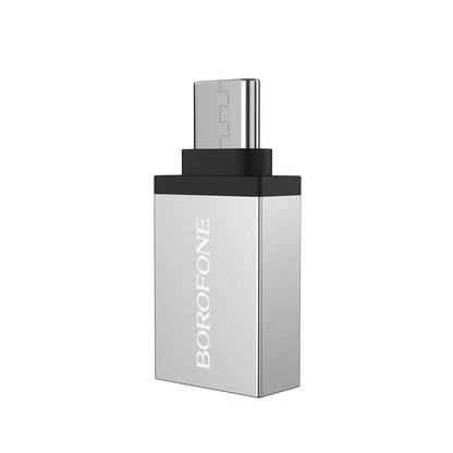 OTG-adapter USB-A - USB-C Borofone BV3, Sølv