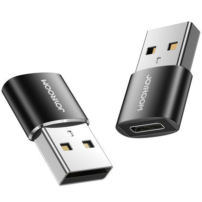 Adapter for Data and Charging USB-C - USB-A Joyroom S-H152, Set of 2 Pieces, Black