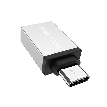 OTG-adapter USB-A - USB-C Borofone BV3, Sølv
