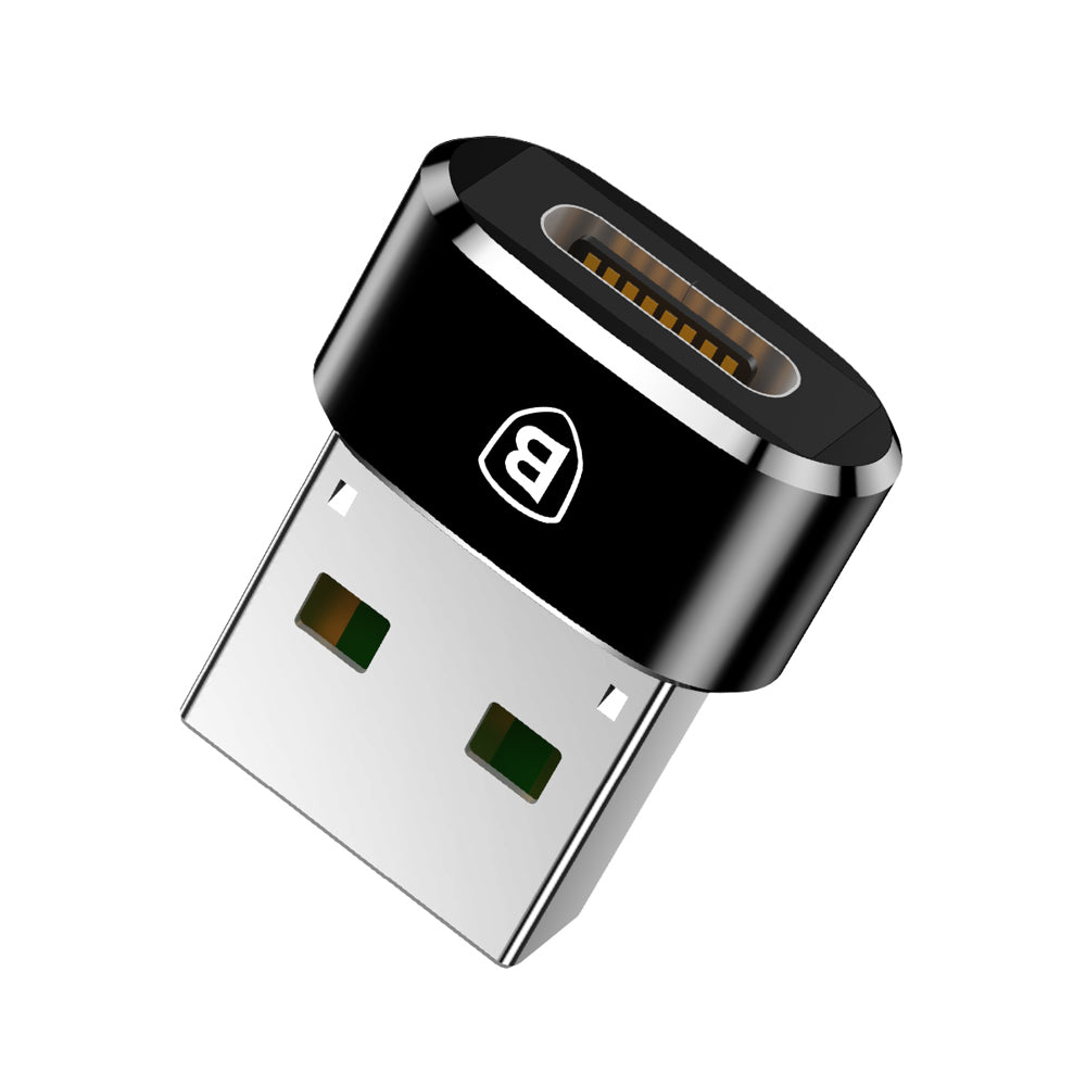 Data- og ladeadapter USB-C - USB-A Baseus, svart CAAOTG-01