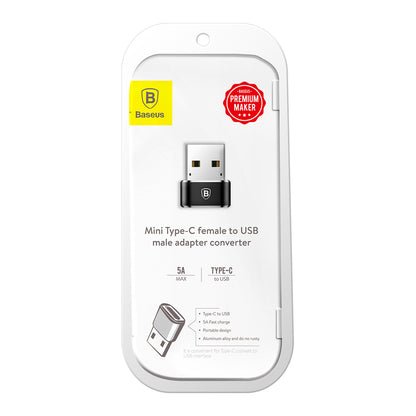 Data- og ladeadapter USB-C - USB-A Baseus, svart CAAOTG-01