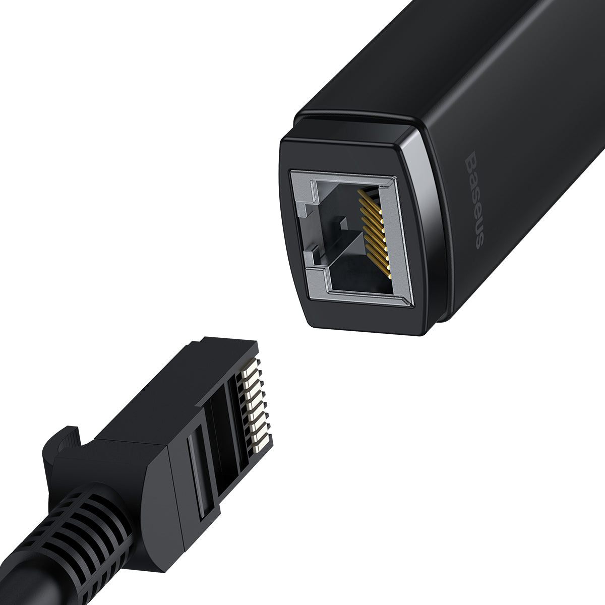 Baseus Lite nettverkskort, USB-C - RJ45, svart WKQXX000301 