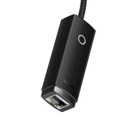 Baseus Lite nettverkskort, USB-C - RJ45, svart WKQXX000301 