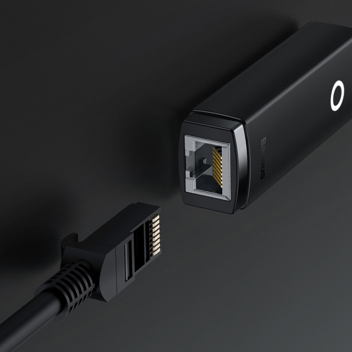 Baseus Lite nettverkskort, USB-C - RJ45, svart WKQXX000301 
